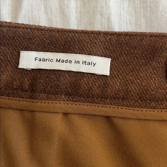 VINCE Wide Leg Wool Pants Italian Wool Cropped Brown sz 6 / 8 - Picture 5 of 9